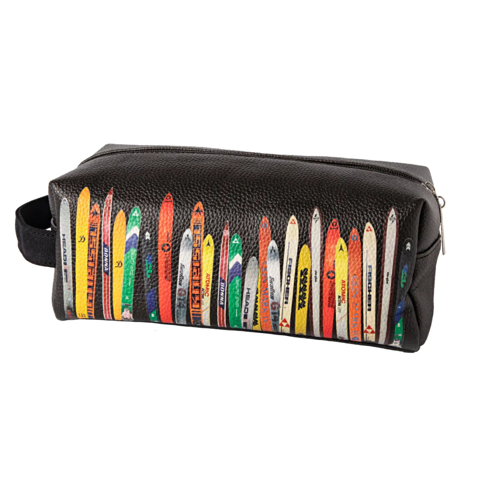 Vintage Alpine Skis Toiletry Bag