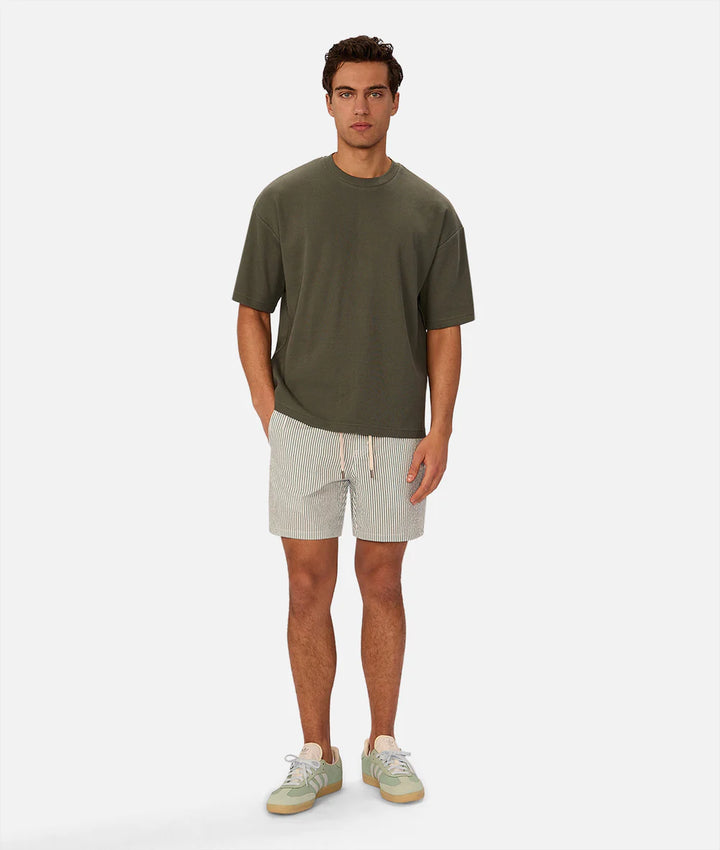 The Coressia Swim Trunk - Jade/White