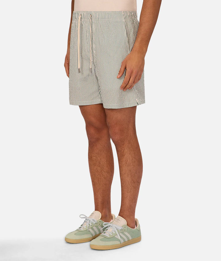 The Coressia Swim Trunk - Jade/White