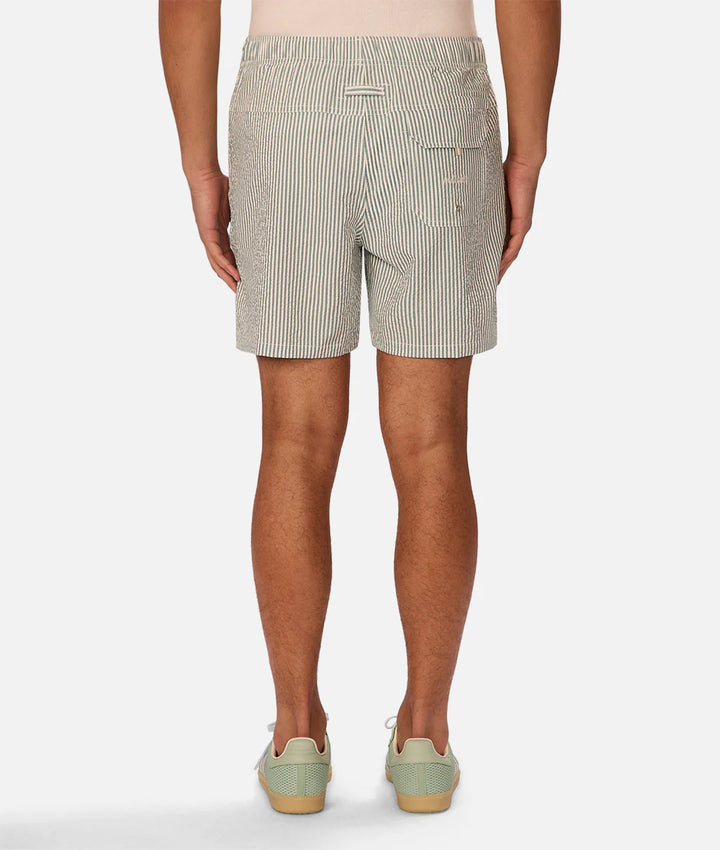 The Coressia Swim Trunk - Jade/White