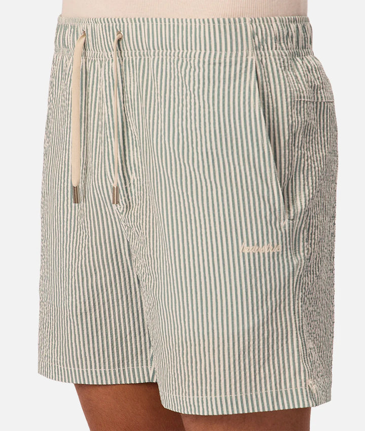 The Coressia Swim Trunk - Jade/White