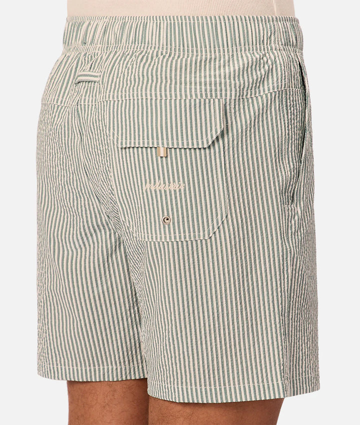 The Coressia Swim Trunk - Jade/White