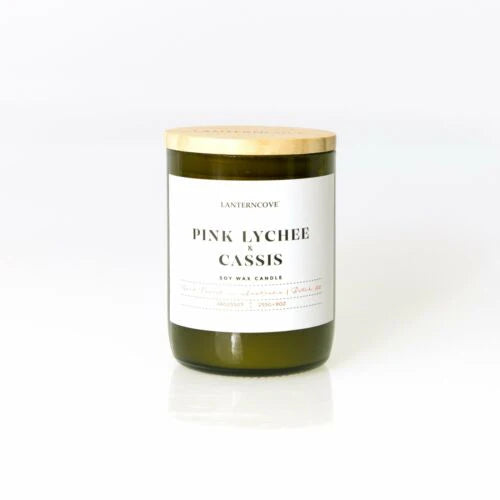 Jade 9oz Soy Wax Candle - Pink Lychee & Cassis