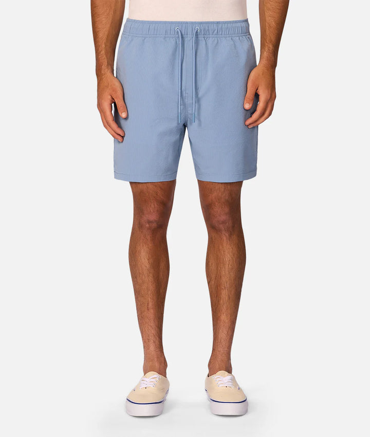 The New Seersucker Swim Short - Tropez Blue