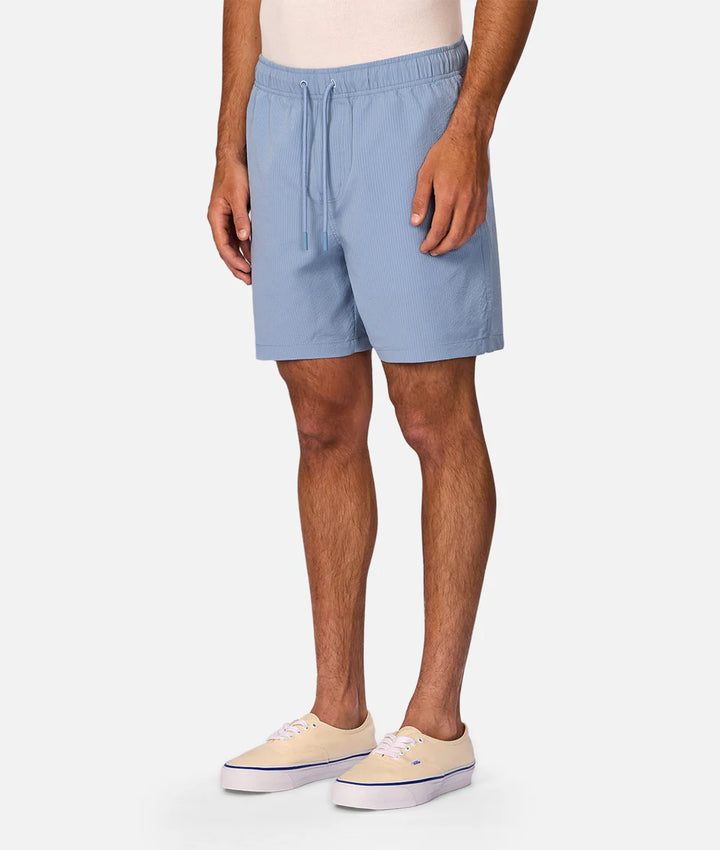 The New Seersucker Swim Short - Tropez Blue