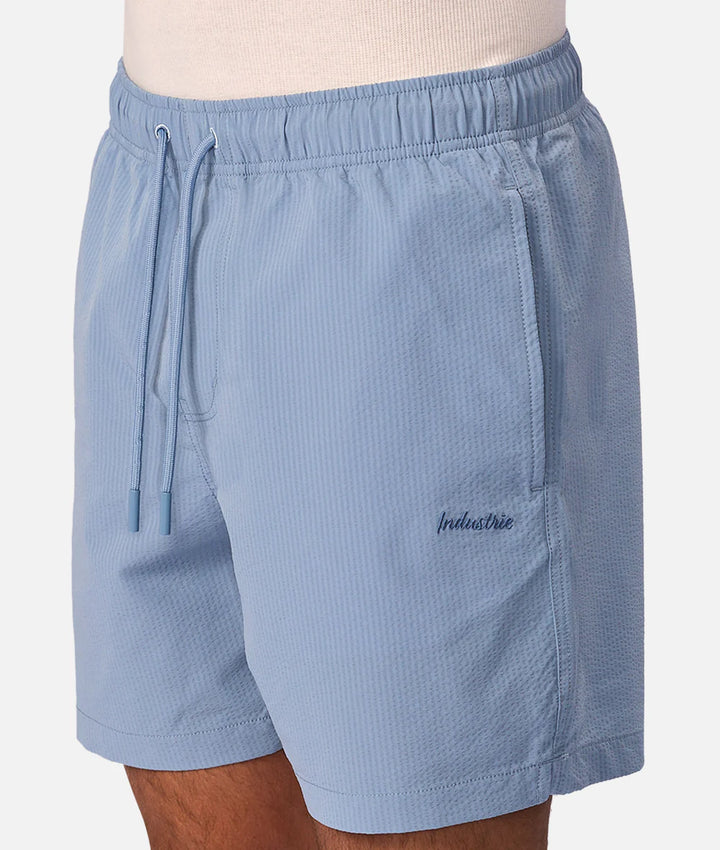 The New Seersucker Swim Short - Tropez Blue