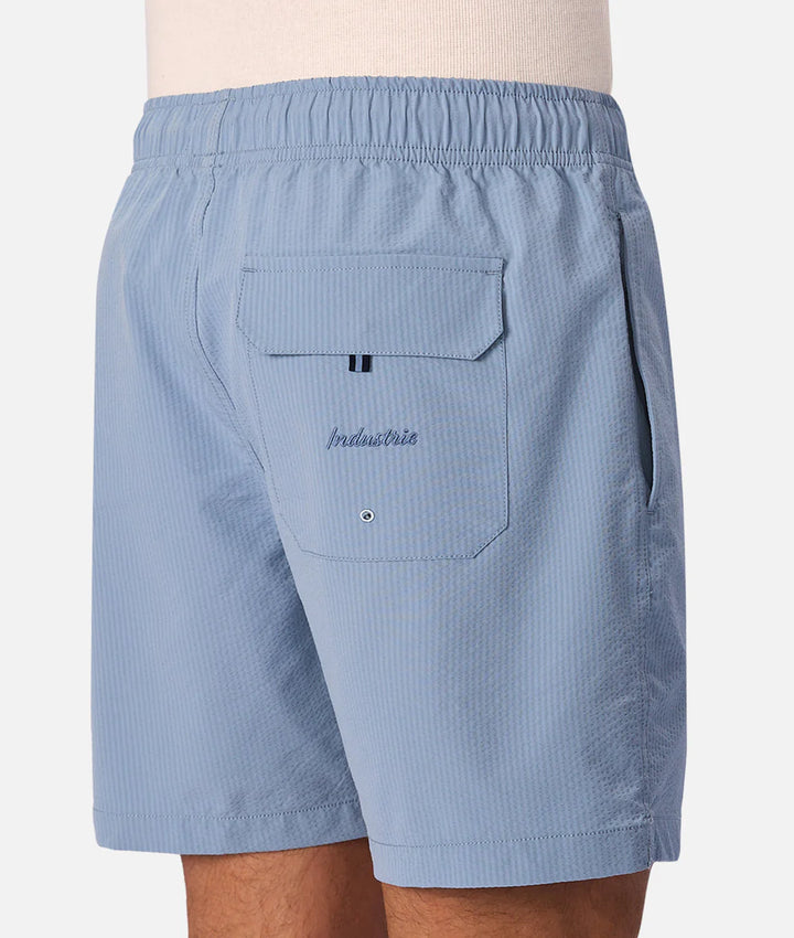 The New Seersucker Swim Short - Tropez Blue