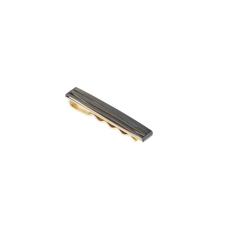 Stainless Steel Gold/Black Tie Slide