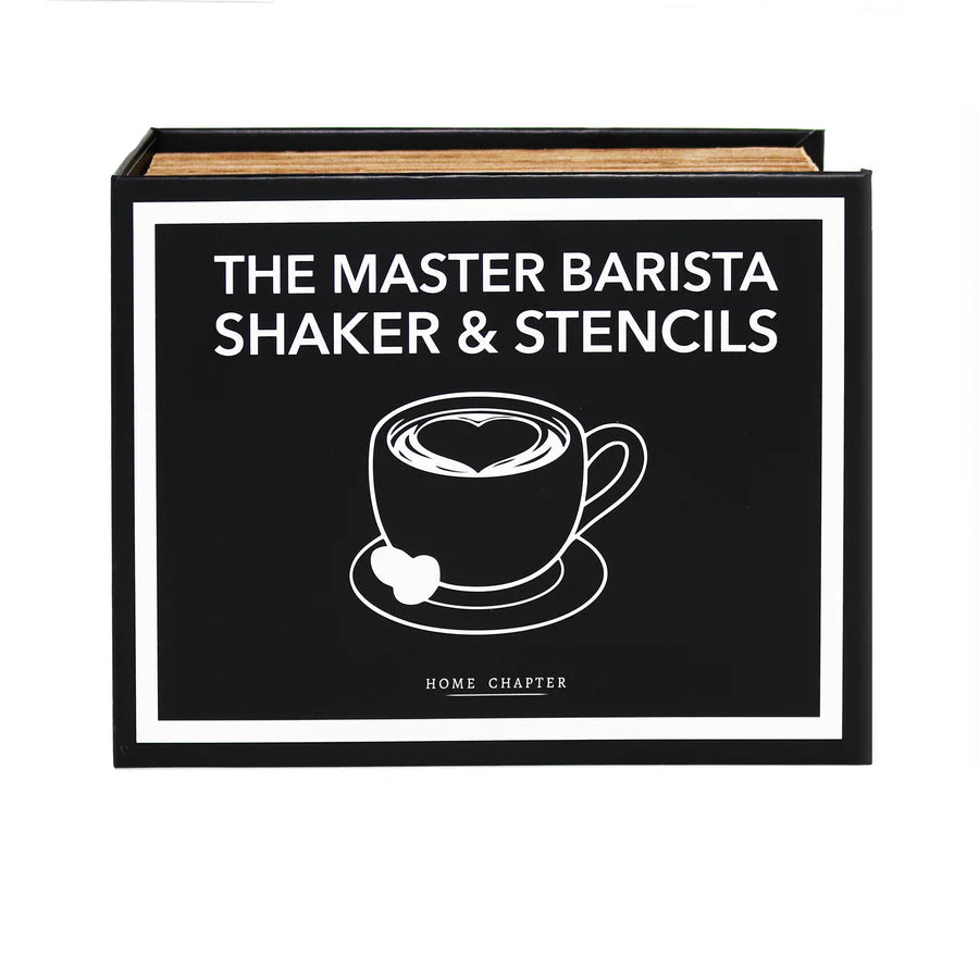 The Master Barista Shaker & Stencils Book Box