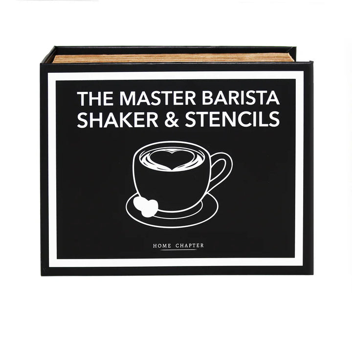 The Master Barista Shaker & Stencils Book Box