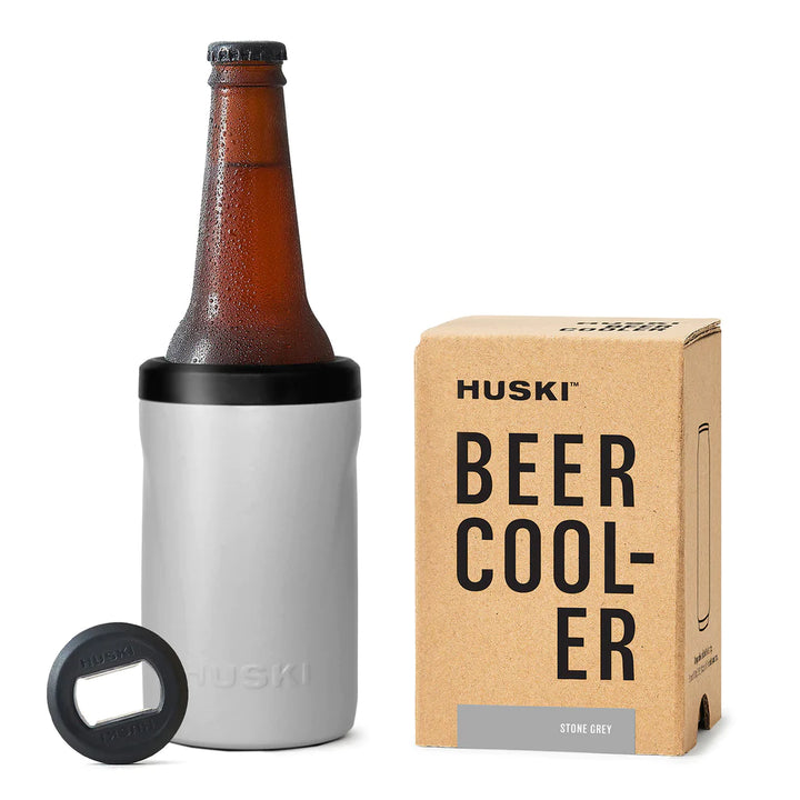 Huski Beer Cooler 2.0 in Stone Grey - keeps beer bottles and cans cold