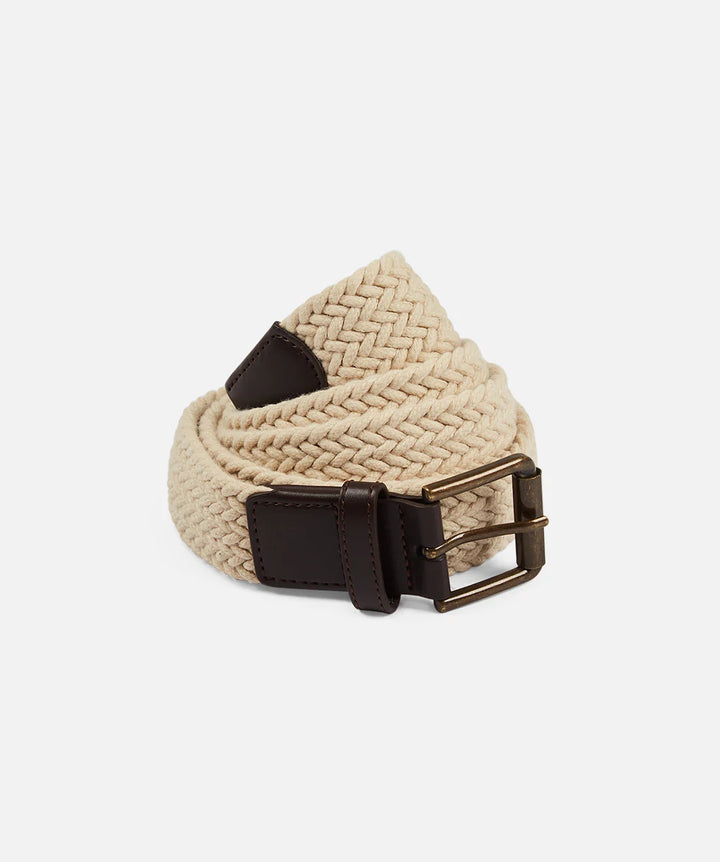 The Anderson Braided Belt - Cream