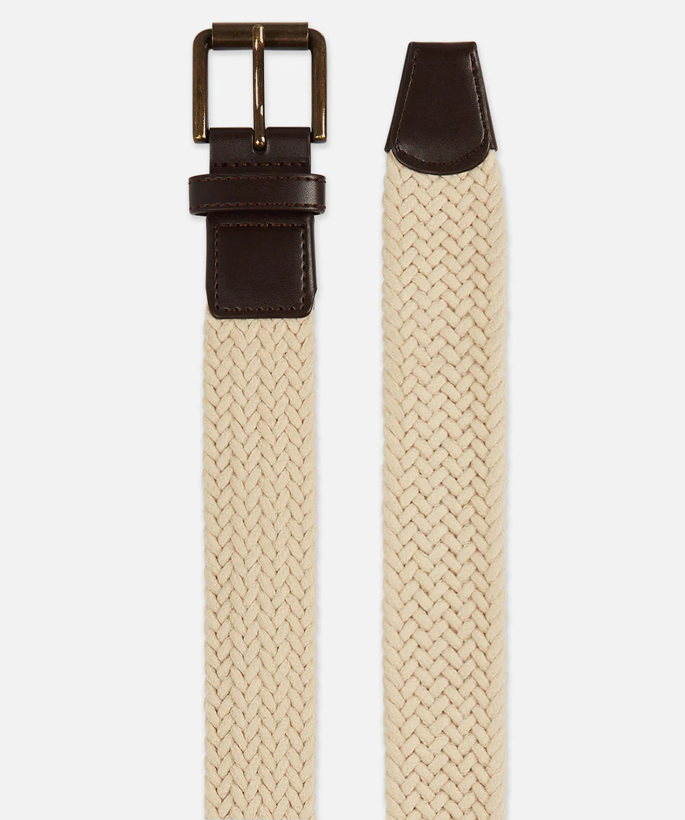 The Anderson Braided Belt - Cream