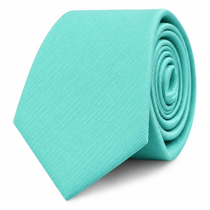 Aqua Skinny Tie