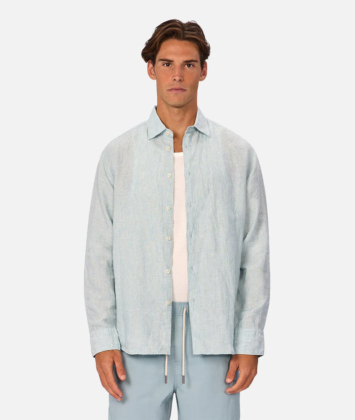 Avignon L/S Shirt - Mint / Turq