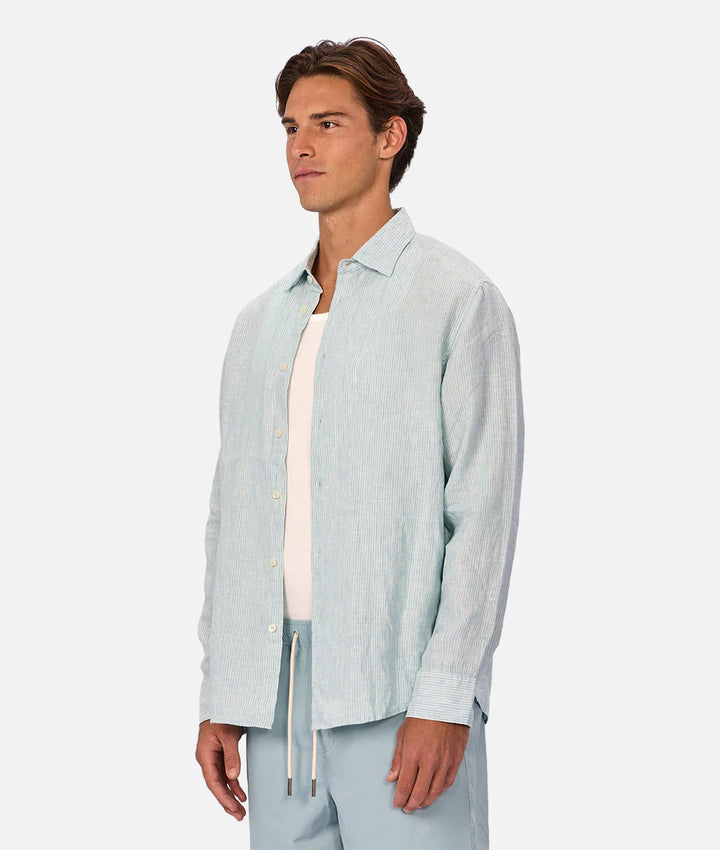 Avignon L/S Shirt - Mint / Turq