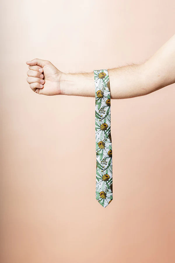 Cotton Tie - Banksia Grey