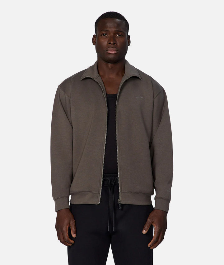 The Zip Thru Track Top -Bay Leaf