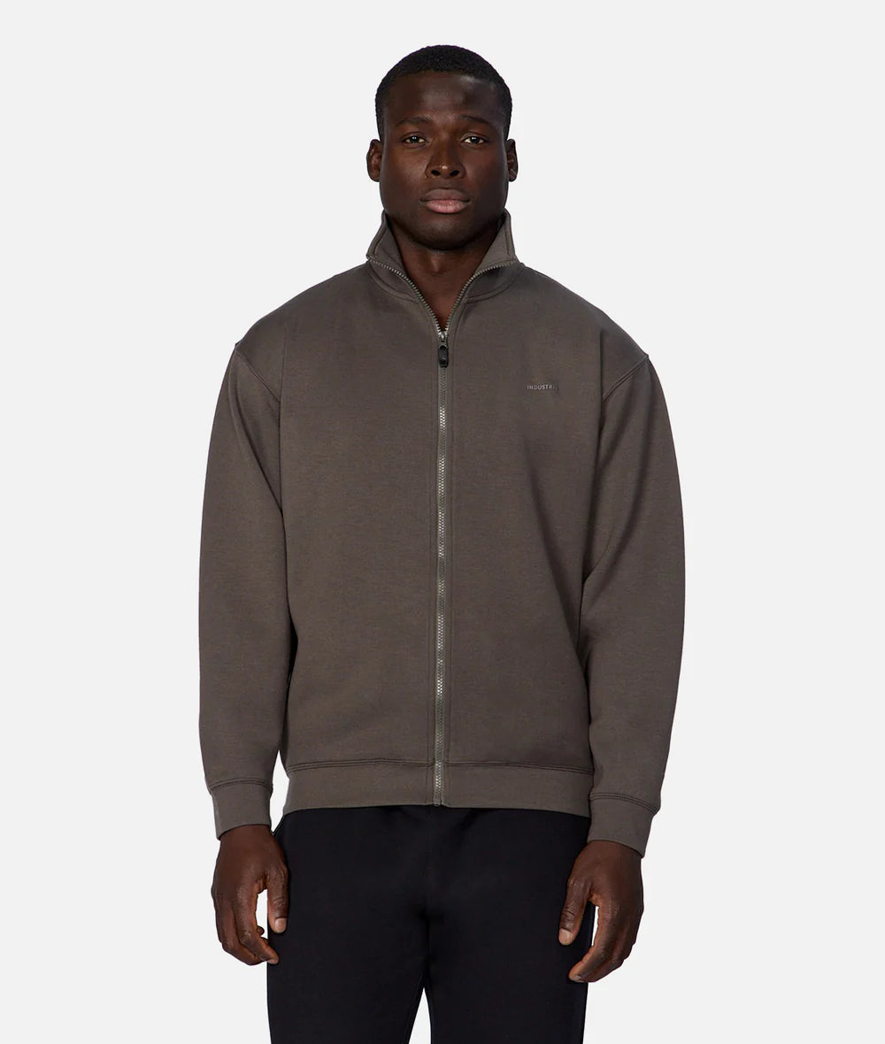 The Zip Thru Track Top -Bay Leaf