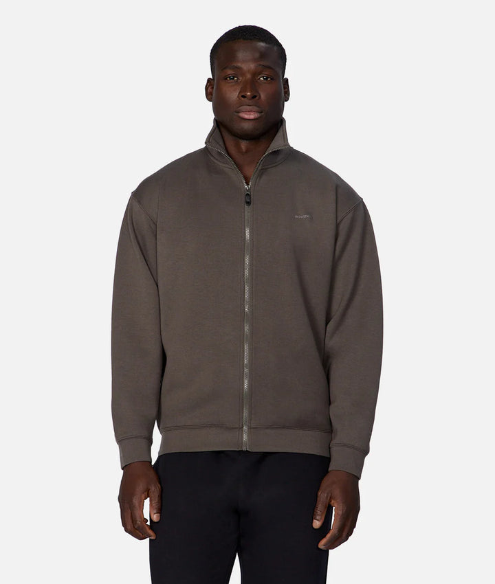 The Zip Thru Track Top -Bay Leaf