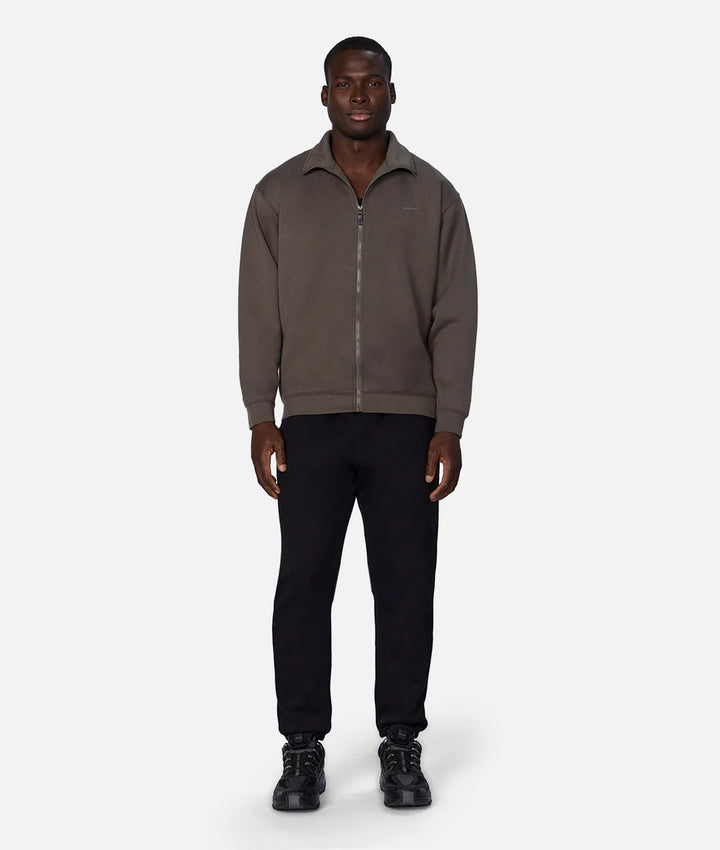 The Zip Thru Track Top -Bay Leaf