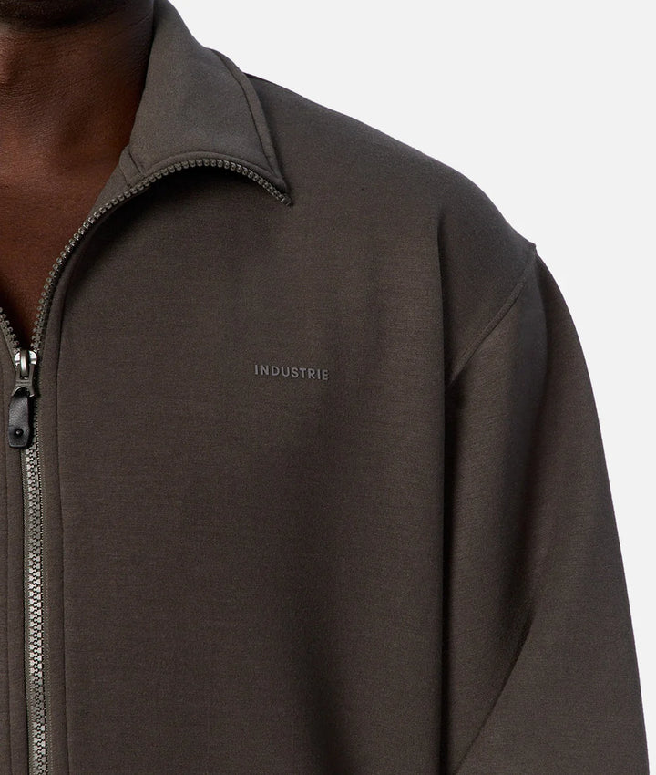 The Zip Thru Track Top -Bay Leaf