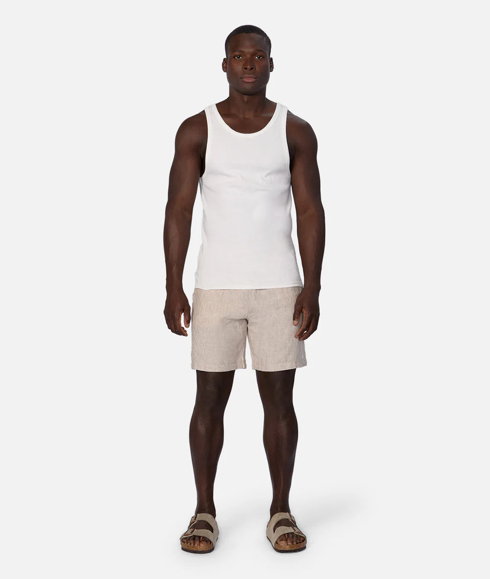 The Brando Ribbed Singlet - Chalk