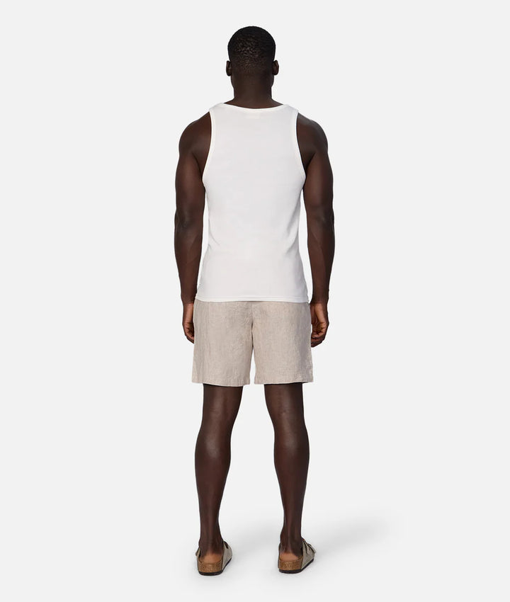 The Brando Ribbed Singlet - Chalk
