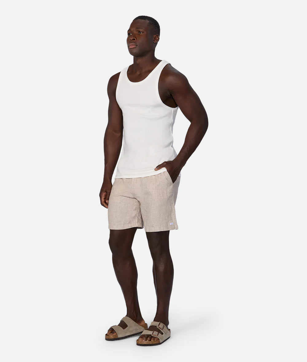 The Brando Ribbed Singlet - Chalk
