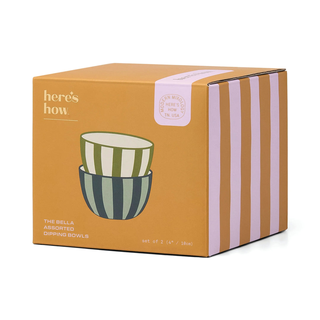 The Bella - Set of Two Dipping Bowls Green