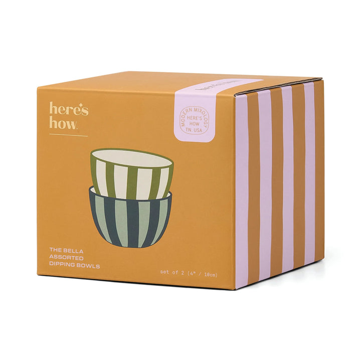 The Bella - Set of Two Dipping Bowls Green