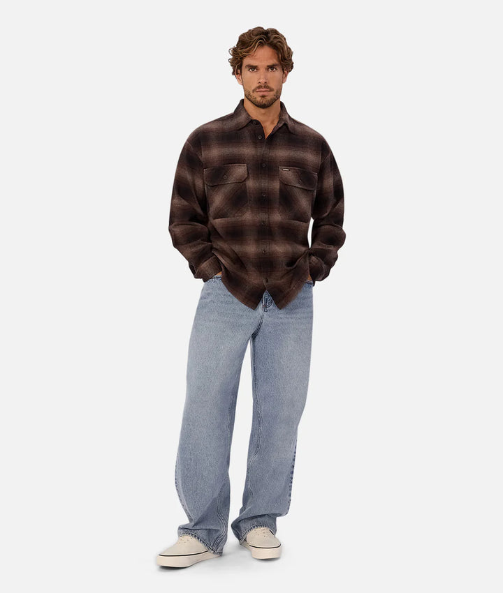 The Bellevue L/S Shirt - Brown Black