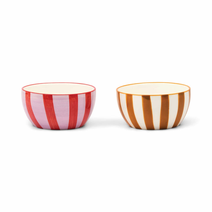 The Bella - Set Of Two Dipping Bowls Lilac/ Rust
