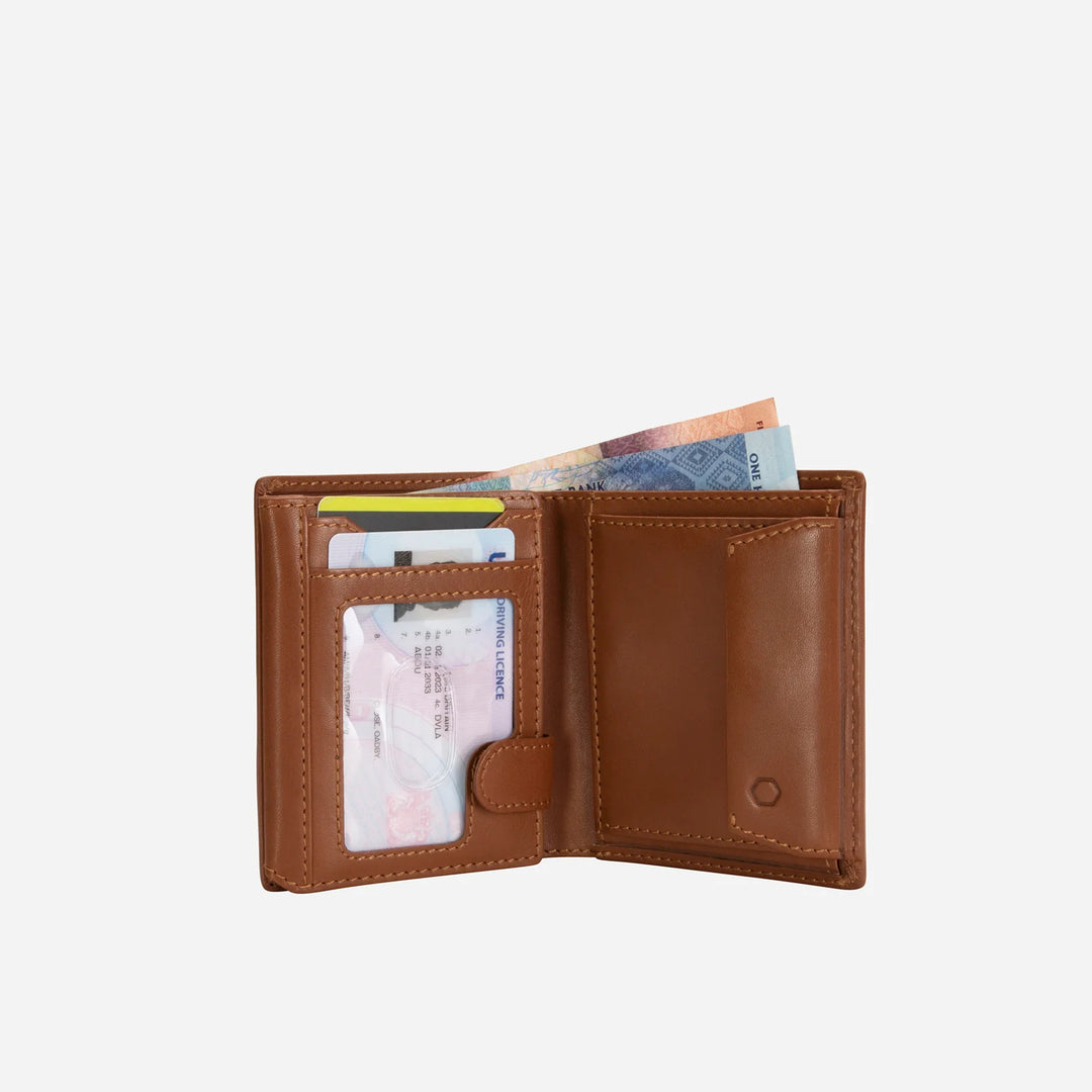 Large Bifold Wallet With ID Window - Tan