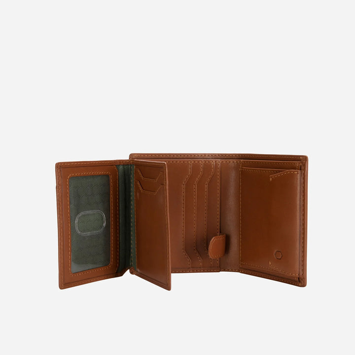 Large Bifold Wallet With ID Window - Tan