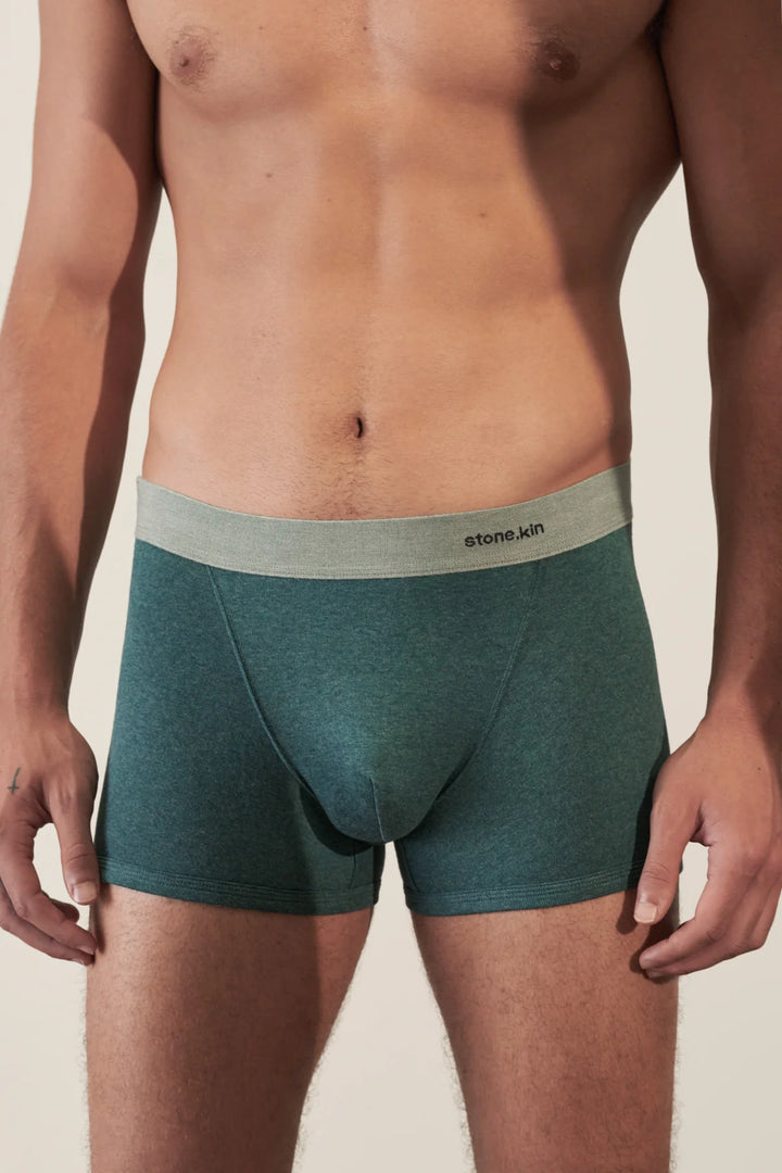 Boxer Brief - Teal/ Bone
