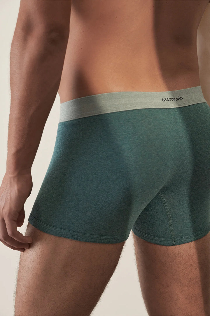 Boxer Brief - Teal/ Bone