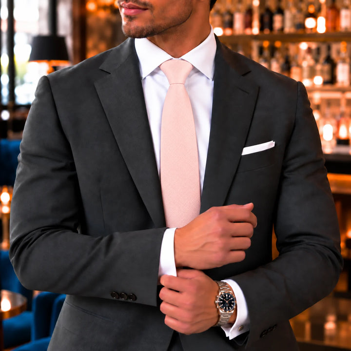 Baby Pink Skinny Tie