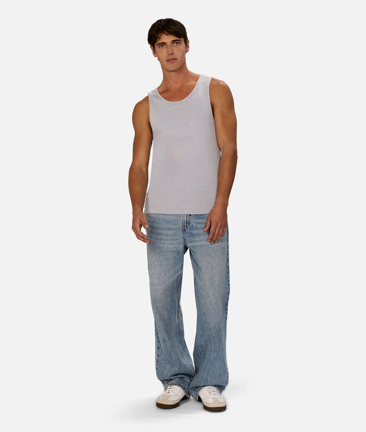 The Washed Brando Ribbed Singlet - Chambray