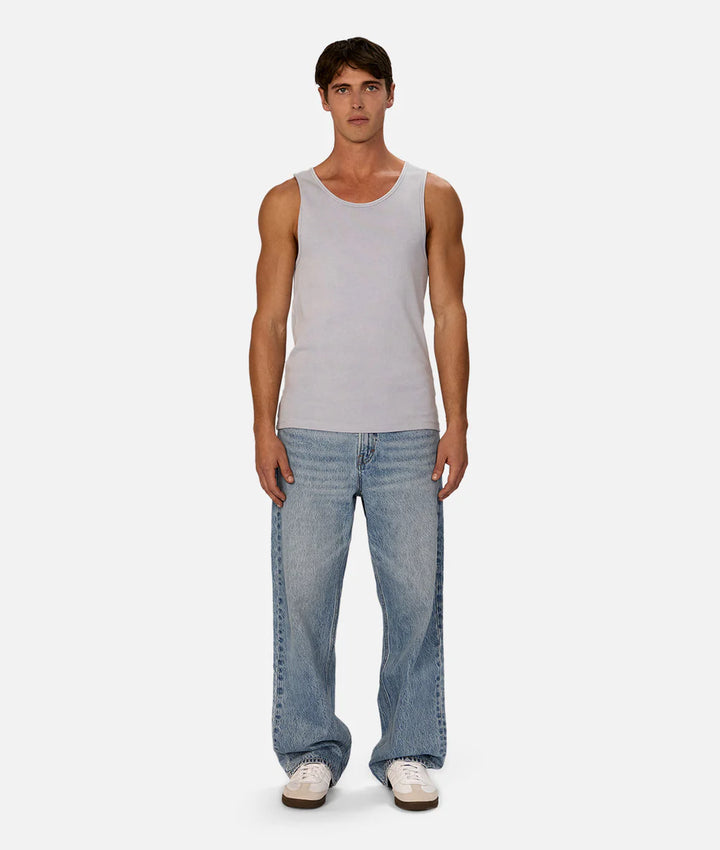 The Washed Brando Ribbed Singlet - Chambray