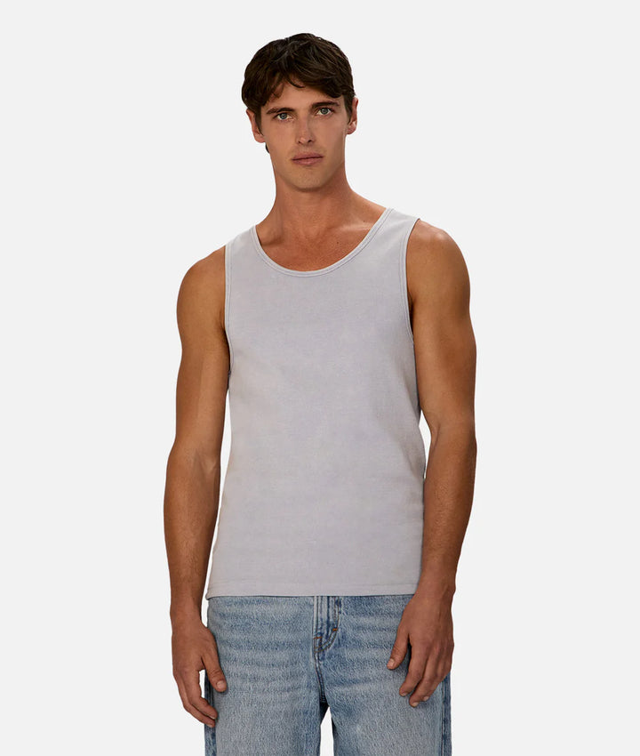 The Washed Brando Ribbed Singlet - Chambray