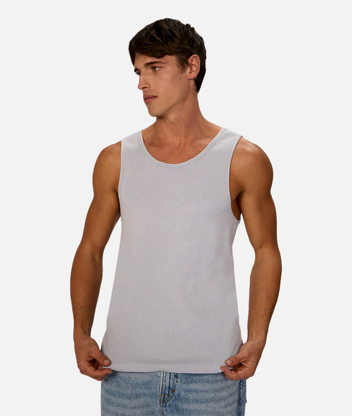 The Washed Brando Ribbed Singlet - Chambray