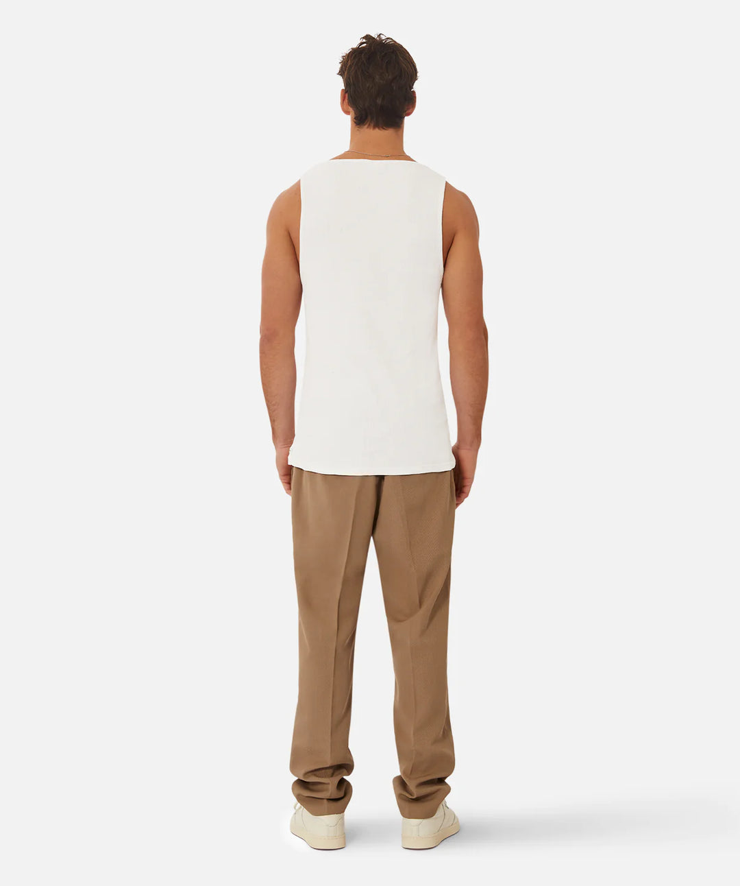 The Brando Ribbed Singlet - White