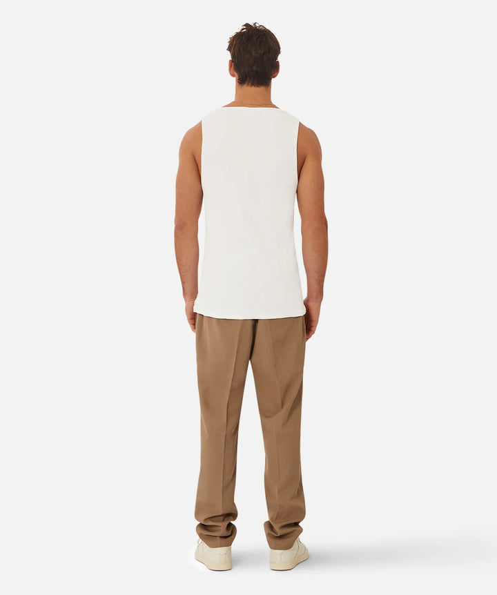 The Brando Ribbed Singlet - White