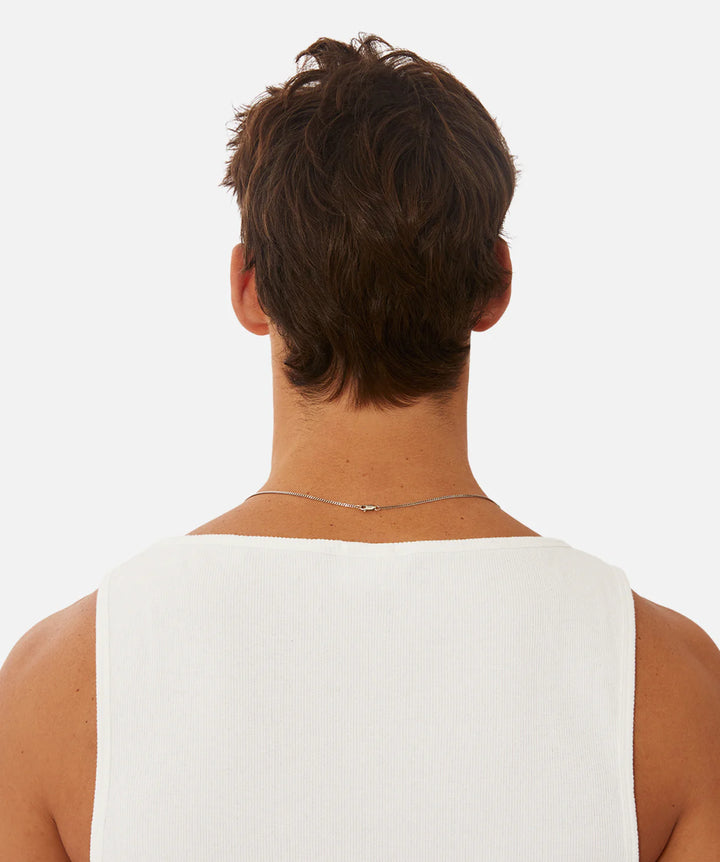 The Brando Ribbed Singlet - White