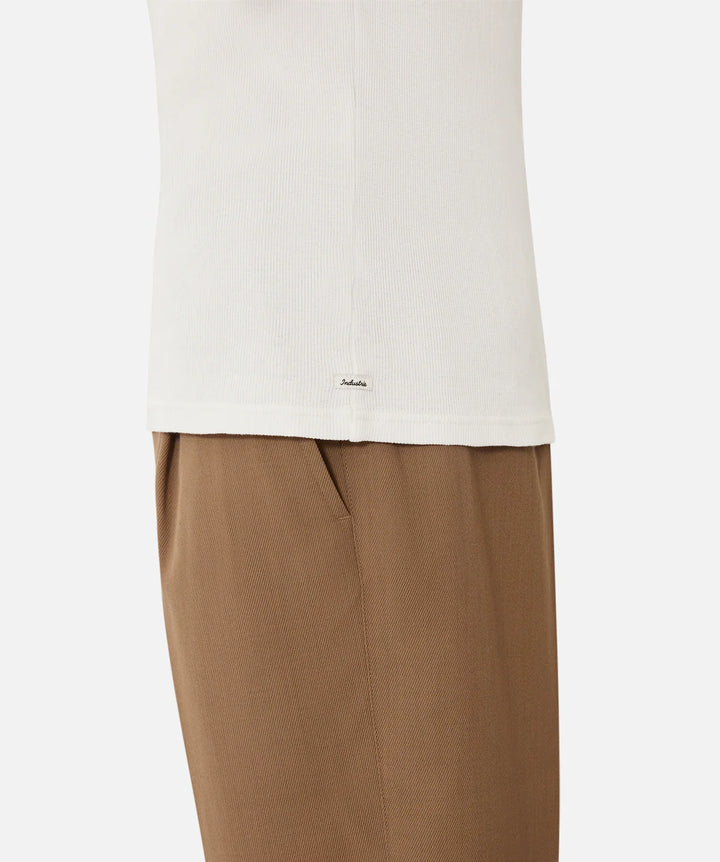 The Brando Ribbed Singlet - White