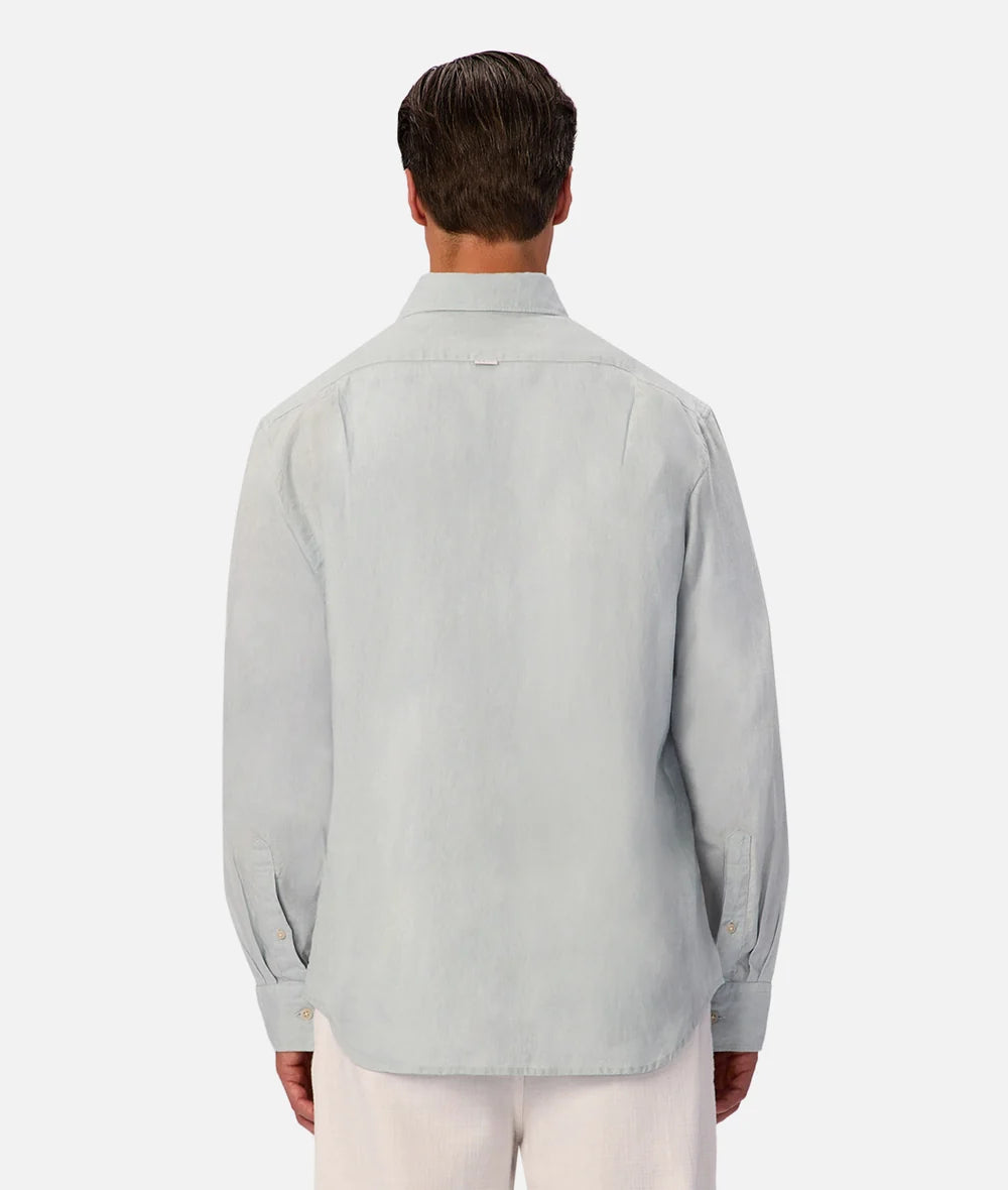 The St Martins L/S Linen Shirt - Blue Haze