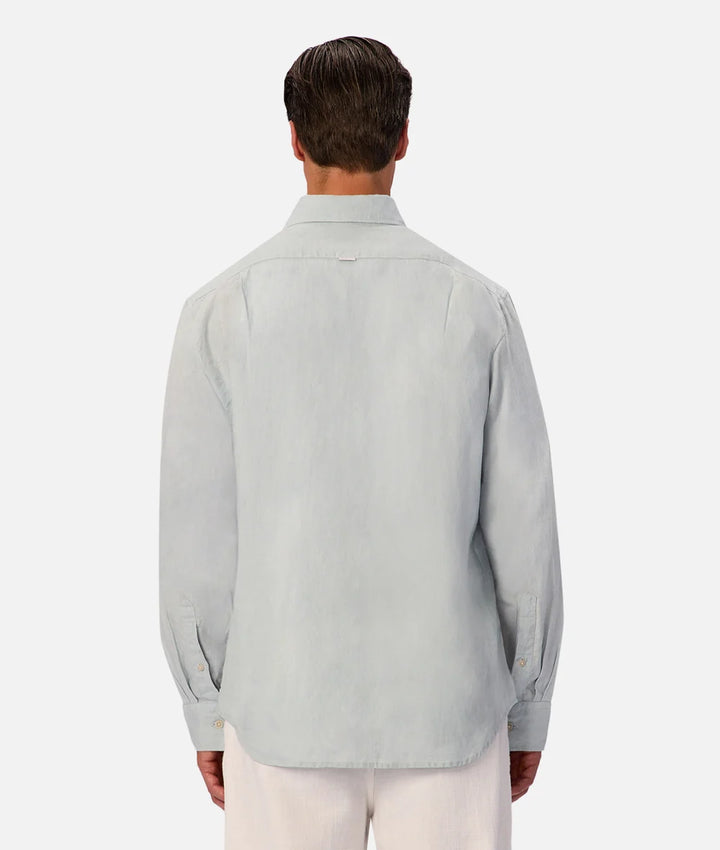 The St Martins L/S Linen Shirt - Blue Haze