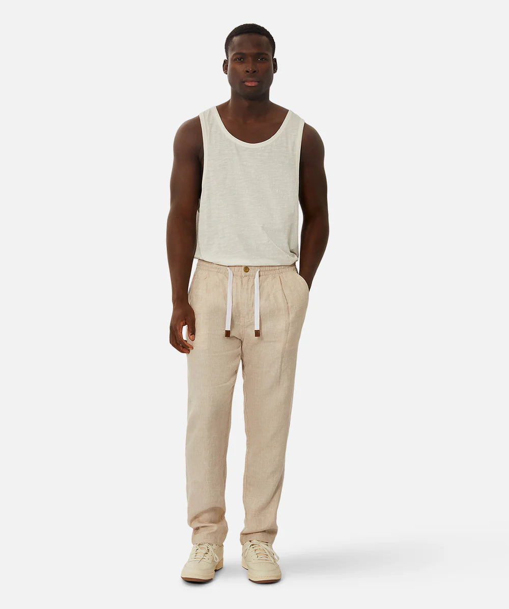 The Capri Linen Pant - YD Wheat