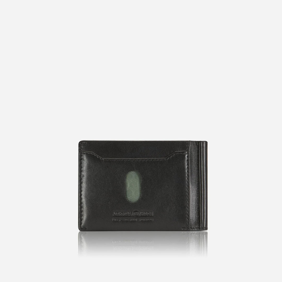 Leather Money Clip Wallet - Black